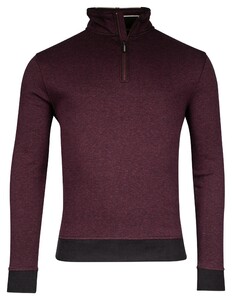 Baileys Sweatshirt Half Zip Doubleface Knit Trui Aubergine