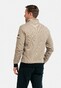 Baileys Sweatshirt Half Zip Yarn Dyed Jacquard Doubleface Interlock Pullover Dark Sand