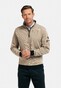 Baileys Sweatshirt Half Zip Yarn Dyed Jacquard Doubleface Interlock Pullover Dark Sand