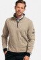 Baileys Sweatshirt Half Zip Yarn Dyed Jacquard Doubleface Interlock Pullover Dark Sand