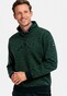 Baileys Sweatshirt Half Zip Yarn Dyed Jacquard Doubleface Interlock Pullover Grass Green