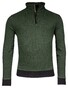 Baileys Sweatshirt Half Zip Yarn Dyed Jacquard Doubleface Interlock Pullover Grass Green