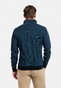 Baileys Sweatshirt Half Zip Yarn Dyed Jacquard Doubleface Interlock Pullover Mid Denim Blue