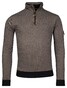 Baileys Sweatshirt Half Zip Yarn Dyed Jacquard Doubleface Interlock Trui Blauw