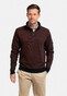 Baileys Sweatshirt Half Zip Yarn Dyed Jacquard Doubleface Interlock Trui Deep Orange