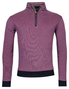 Baileys Sweatshirt Zip 2Tone Front Jacquard Interlock Pullover Burgundy