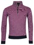 Baileys Sweatshirt Zip 2Tone Front Jacquard Interlock Pullover Burgundy