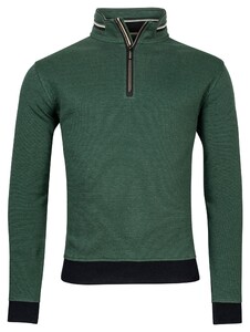 Baileys Sweatshirt Zip 2Tone Front Jacquard Interlock Trui Bottle Green