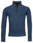 Baileys Sweatshirt Zip 2Tone Structure Jacquard Interlock Pullover Jeans Blue
