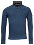 Baileys Sweatshirt Zip 2Tone Structure Jacquard Interlock Trui Jeans Blauw