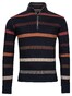 Baileys Sweatshirt Zip Jacquard Piqué Yarn Dyed Stripes Trui Brique