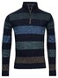 Baileys Sweatshirt Zip Jacquard Piqué Yarn Dyed Stripes Trui Groen