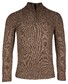 Baileys Top Cable Knit Half Zip Single Knit Pullover Brown