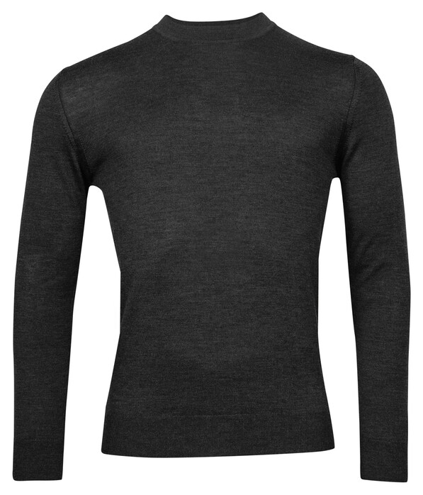 Baileys Turtle Neck Merino Wool Single Knit Pullover Anthracite Grey