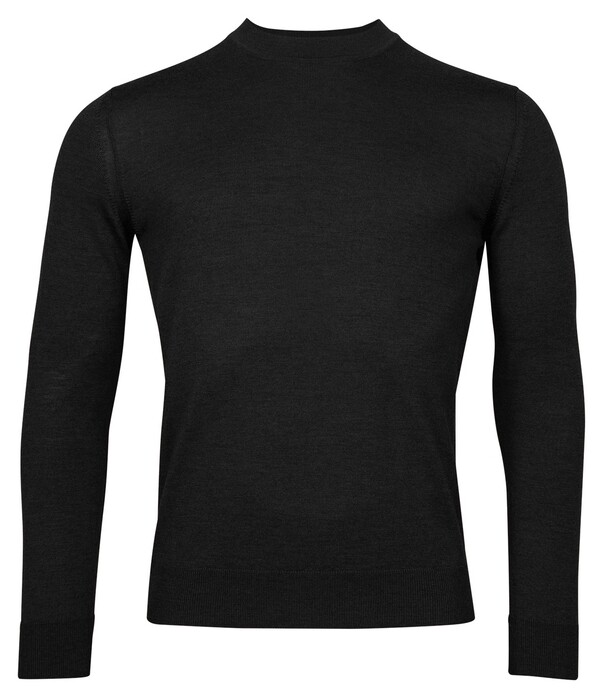 Baileys Turtle Neck Merino Wool Single Knit Pullover Black