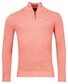 Baileys Two Tone Jacquard Knit Plated Pullover Coral Almond