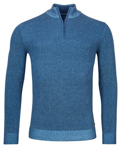Baileys Two Tone Jacquard Knit Plated Pullover Limoges Blue