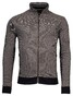Baileys Two-Tone Jacquard Sweat Cardigan Zip Vest Beige