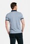 Baileys Two-Tone Oxford Piqué Polo Deep Denim Blue