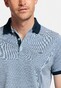 Baileys Two-Tone Oxford Piqué Polo Deep Denim Blue