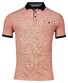 Baileys Two-Tone Piqué Allover Small Diagonal Ovals Pattern Polo Red Earth