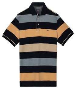 Baileys Two-Tone Piqué Yarn Dyed Stripes Polo Sunflower