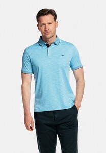 Baileys Two-Tone Slub Interlock Poloshirt Bright Cobalt