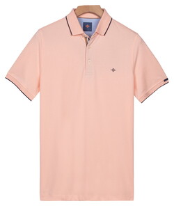 Baileys Two-Tone Solid Fine Line Tipping Detail Polo Soft Peach