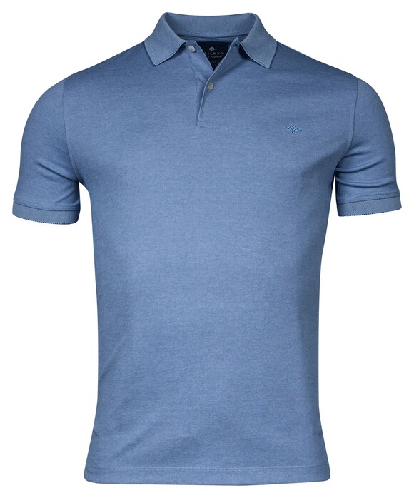 Baileys Uni 2-Tone Piqué Polo Midden Blauw