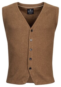 Baileys Uni Allover Structure Knit Gilet Choco Brown