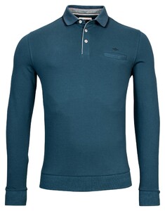 Baileys Uni Chestpocket Solid Pique Poloshirt Denim Blue