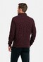 Baileys Uni Color Allover Waffle Texture Interlock Half Zip Sweatshirt Pullover Aubergine