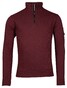 Baileys Uni Color Allover Waffle Texture Interlock Half Zip Sweatshirt Pullover Aubergine