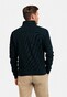 Baileys Uni Color Allover Waffle Texture Interlock Half Zip Sweatshirt Pullover Navy