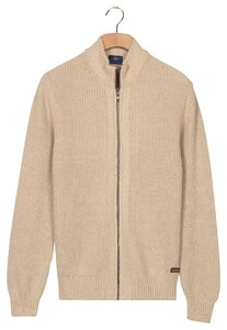 Baileys Uni Color Cotton Fullzip Allover Structure Knit Cardigan Kitt