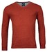 Baileys Uni Color Cotton V-Neck Single Knit Pullover Deep Red