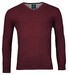 Baileys Uni Color Cotton V-Neck Single Knit Trui Aubergine