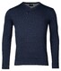 Baileys Uni Color Cotton V-Neck Single Knit Trui Dark Blue