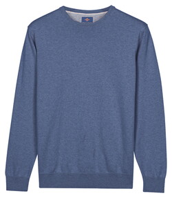 Baileys Uni Color Crew Neck Pima Cotton Pullover Riviera Blue