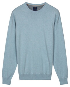 Baileys Uni Color Crew Neck Pima Cotton Pullover Soft Blue