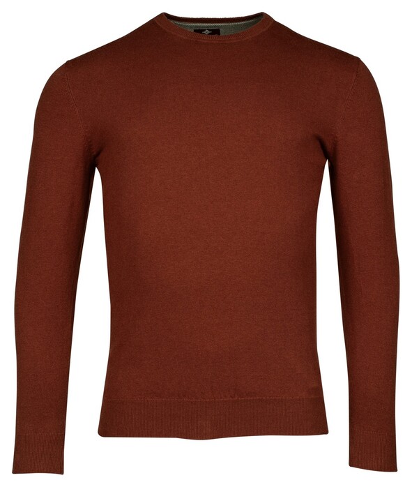 Baileys Uni Color Crew Neck Single Knit Trui Deep Red