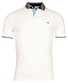 Baileys Uni Color Fine Stripe Collar Contrast Poloshirt Off White