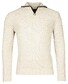 Baileys Uni Color Half Zip Allover Structure Knit Trui Kitt