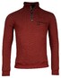 Baileys Uni Color High Low Texture Sweat Half Zip Interlock Pullover Deep Red