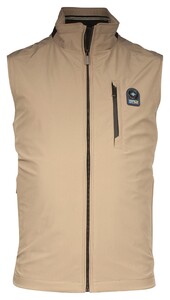 Baileys Uni Color Subtle Details Zip Breast Pocket Body-Warmer Donker Zand