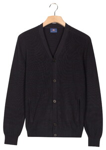 Baileys Uni Color Subtle Structure Button Closure Cardigan Navy
