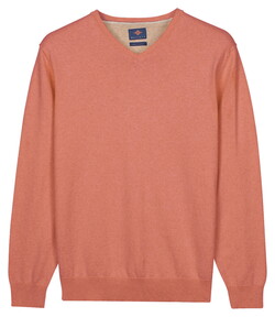 Baileys Uni Color V-Neck Pima Cotton Pullover Apricot