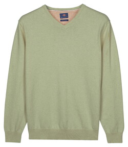 Baileys Uni Color V-Neck Pima Cotton Pullover Misty Green