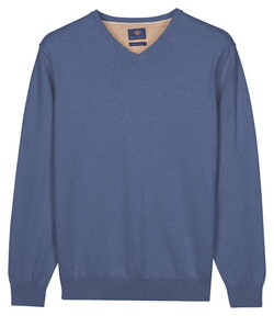 Baileys Uni Color V-Neck Pima Cotton Pullover Riviera Blue
