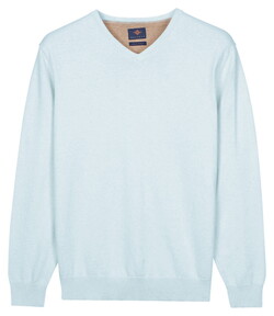 Baileys Uni Color V-Neck Pima Cotton Pullover Soft Blue